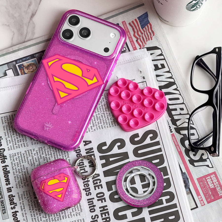 Supergirl Stardust Glitter iPhone Case lifestyle