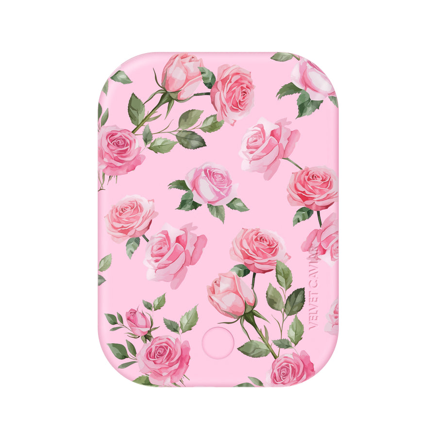 Pink Rose Floral MagSafe Battery Power Pack