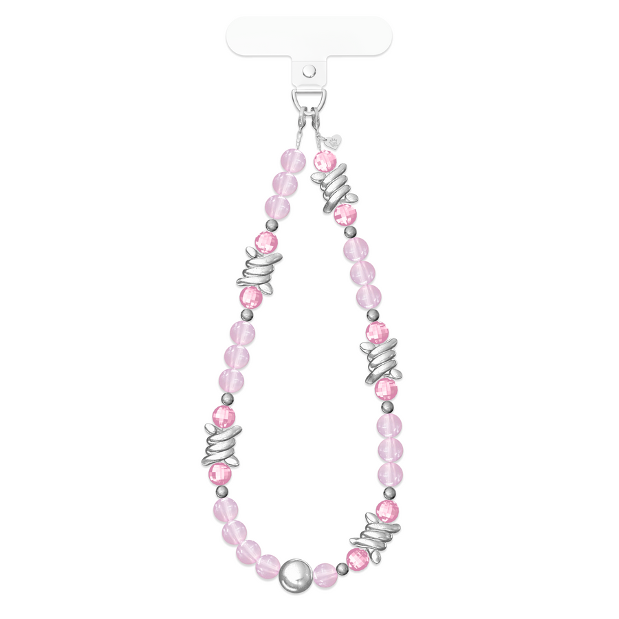 Pink Barbed Wire Phone Charm