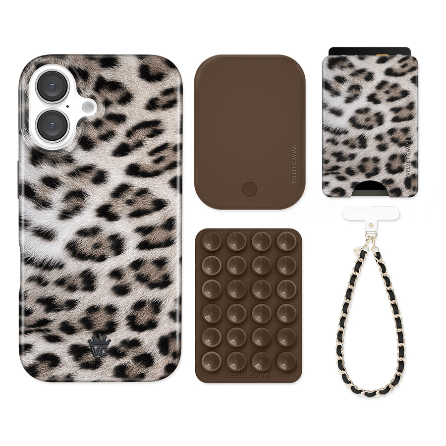 Arctic Leopard iPhone Bundle Set - Wallet