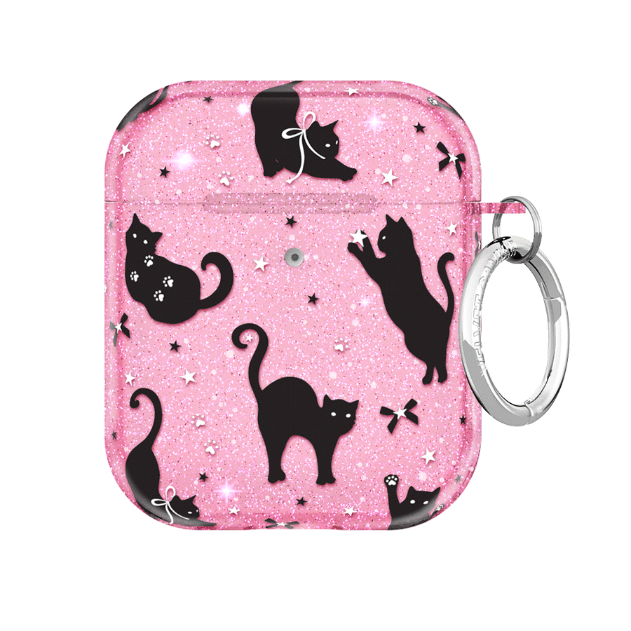 Lucky Kittens Glitter AirPod Case