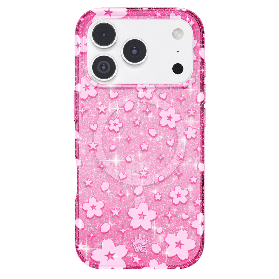 Cherry Blossom Glitter iPhone Case
