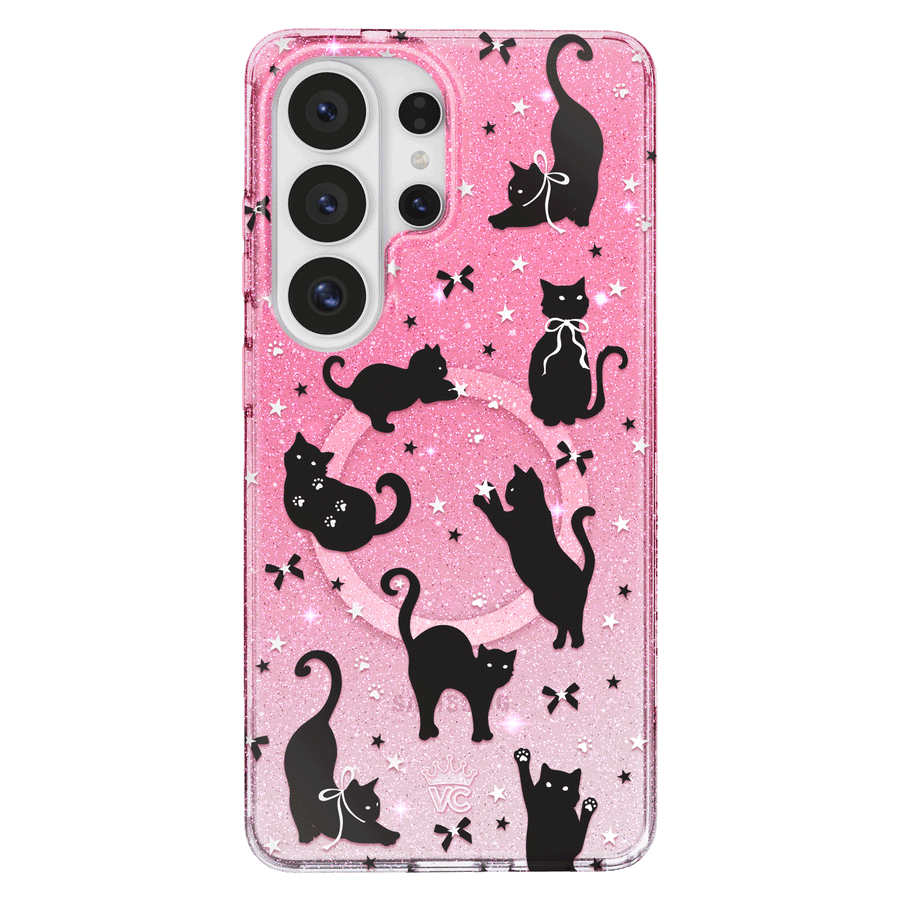 Lucky Kittens Glitter Samsung Case