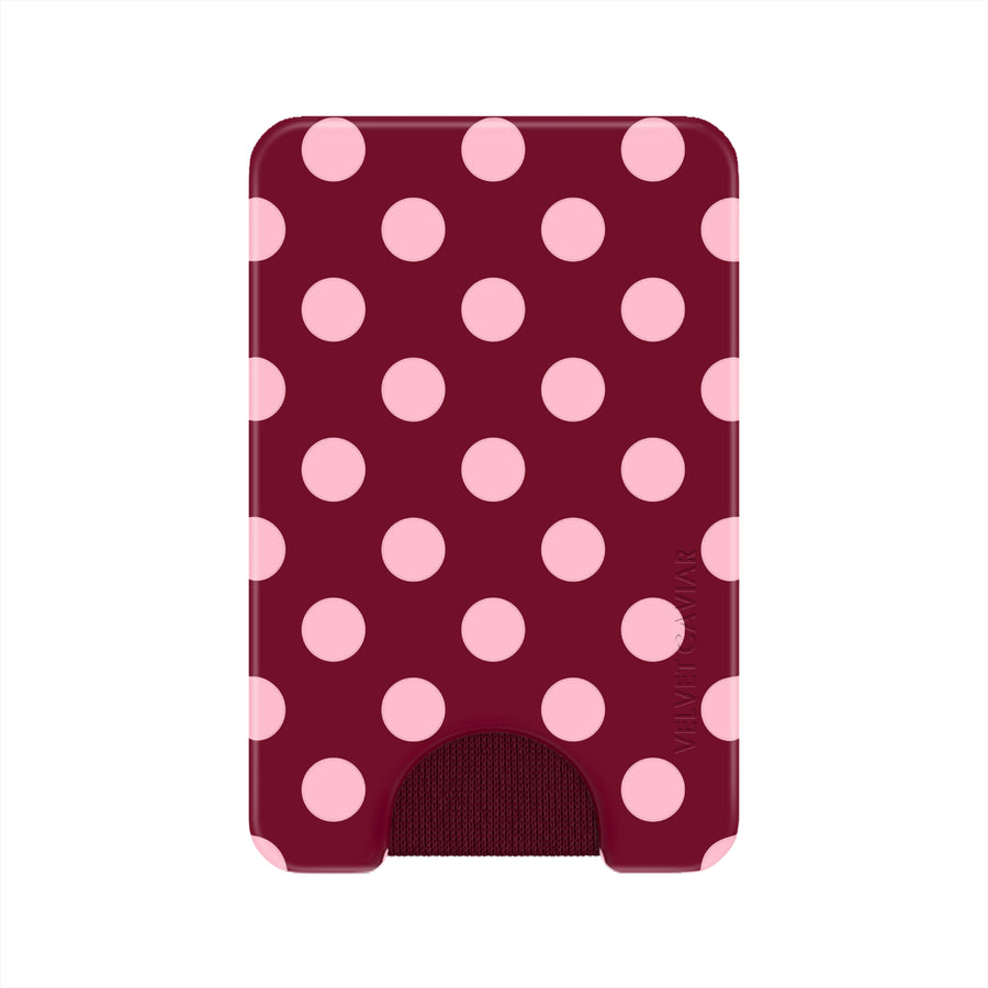 Raspberry Polka Dot MagSafe Wallet