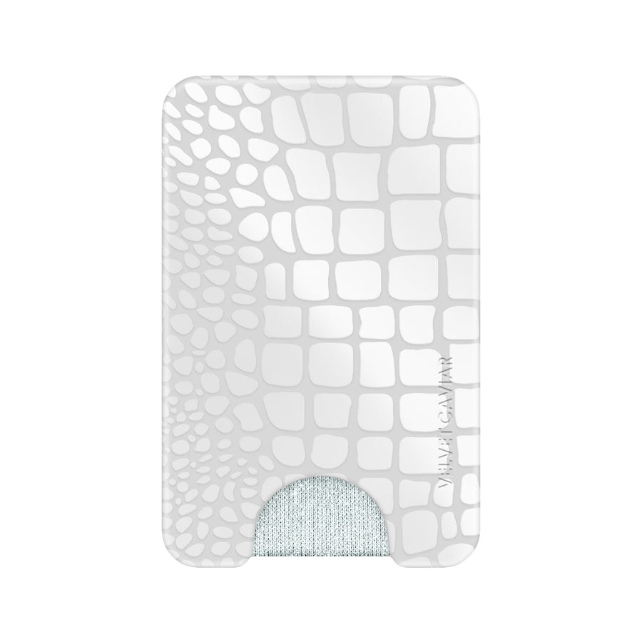 White Croc MagSafe Wallet