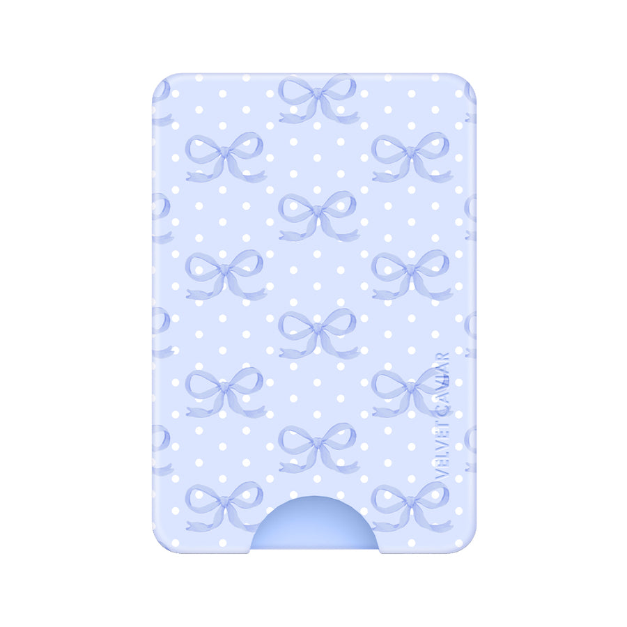 Lovely Blue Bows MagSafe Wallet