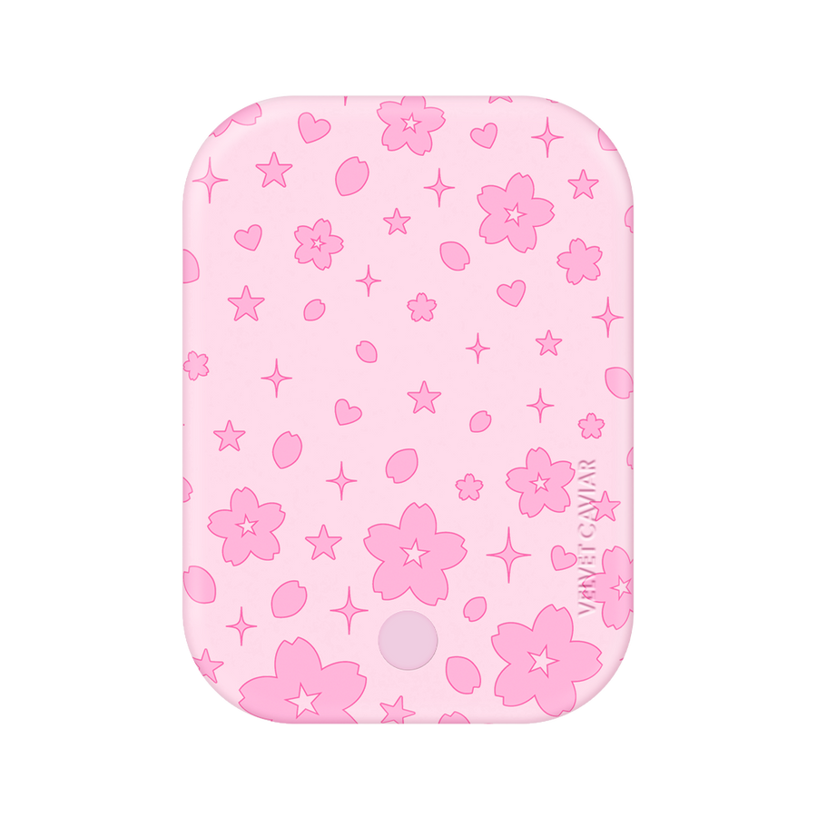 Pink Cherry Blossom Portable MagSafe Charger Power Pack
