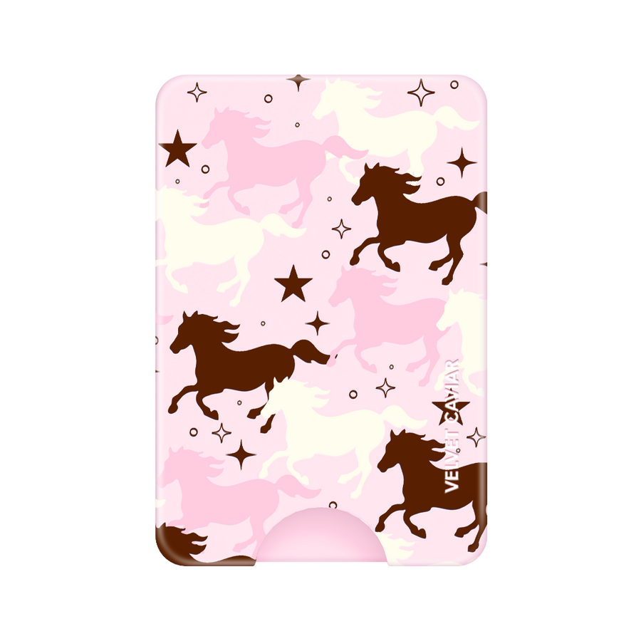 Pink Pony Glitter MagSafe Wallet