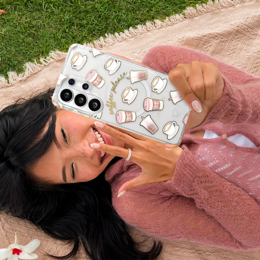 Coffee Please Samsung Case lifestyle