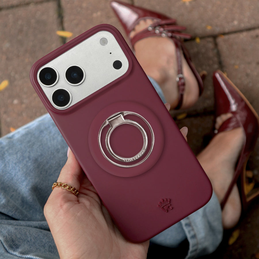 Burgundy 1990 iPhone Case lifestyle