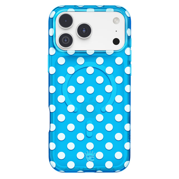 Aquamarine Polka Dot iPhone Case