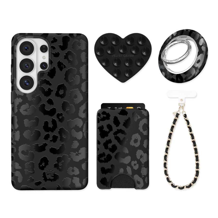 Black Leopard Samsung Bundle Set