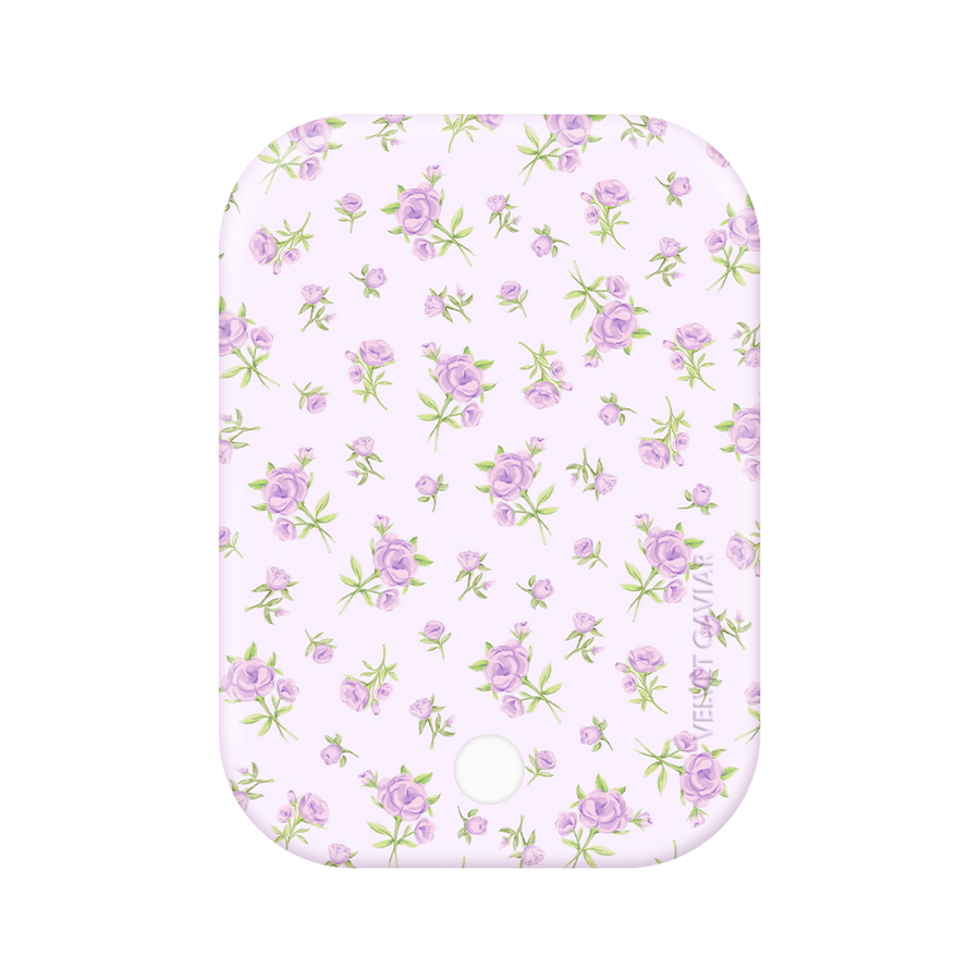 Dainty Lilac Floral MagSafe Battery Power Pack