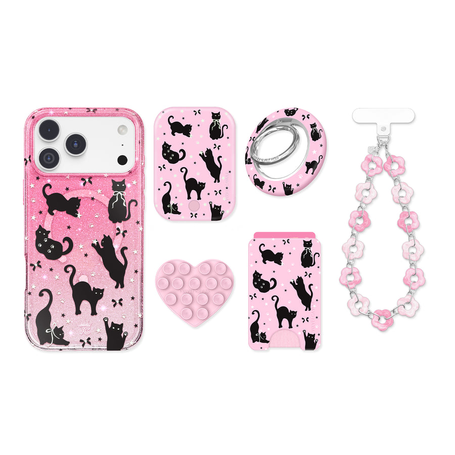 Lucky Kittens Glitter iPhone Bundle Set