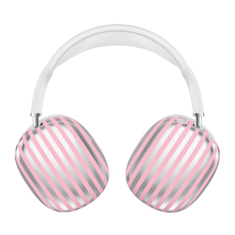 Pink Chrome Stripes AirPod Max Case