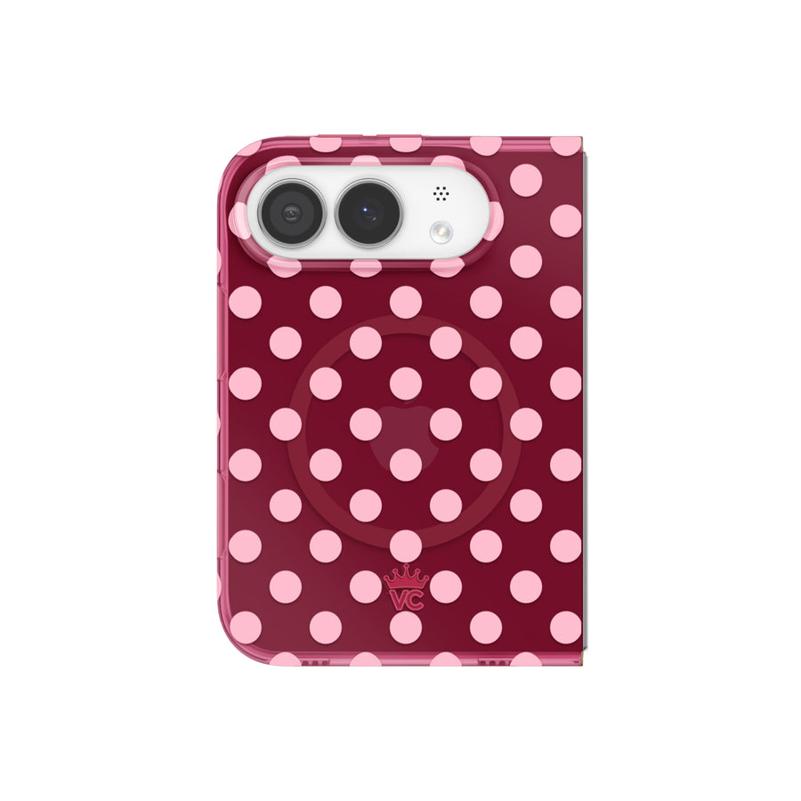 Raspberry Polka Dot iPhone Case