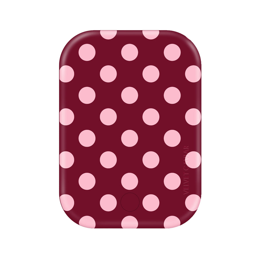Raspberry Polka Dot MagSafe Battery Power Pack