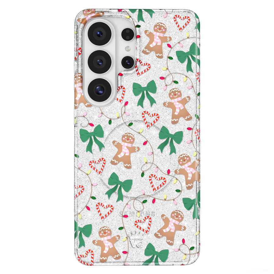 Gingerbread Kisses Glitter Samsung Case