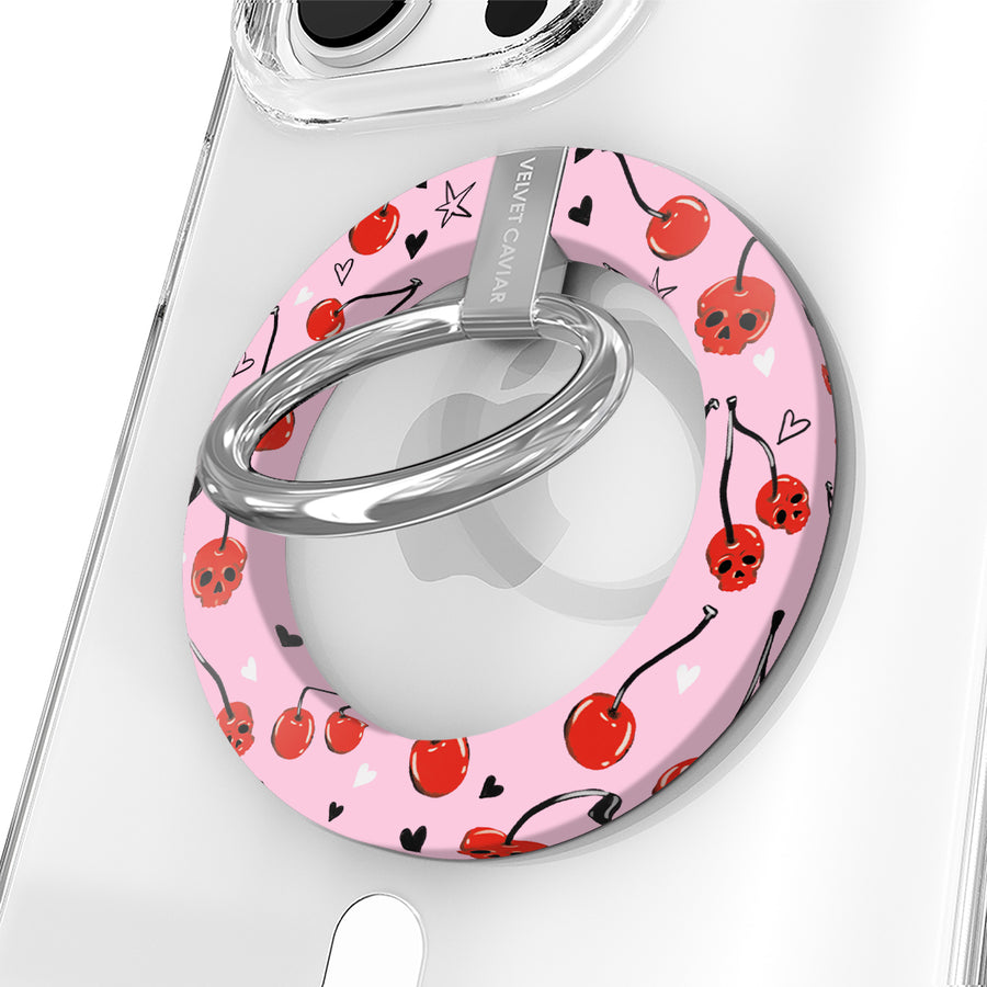 Sour Cherry Skulls MagSafe Grip Ring