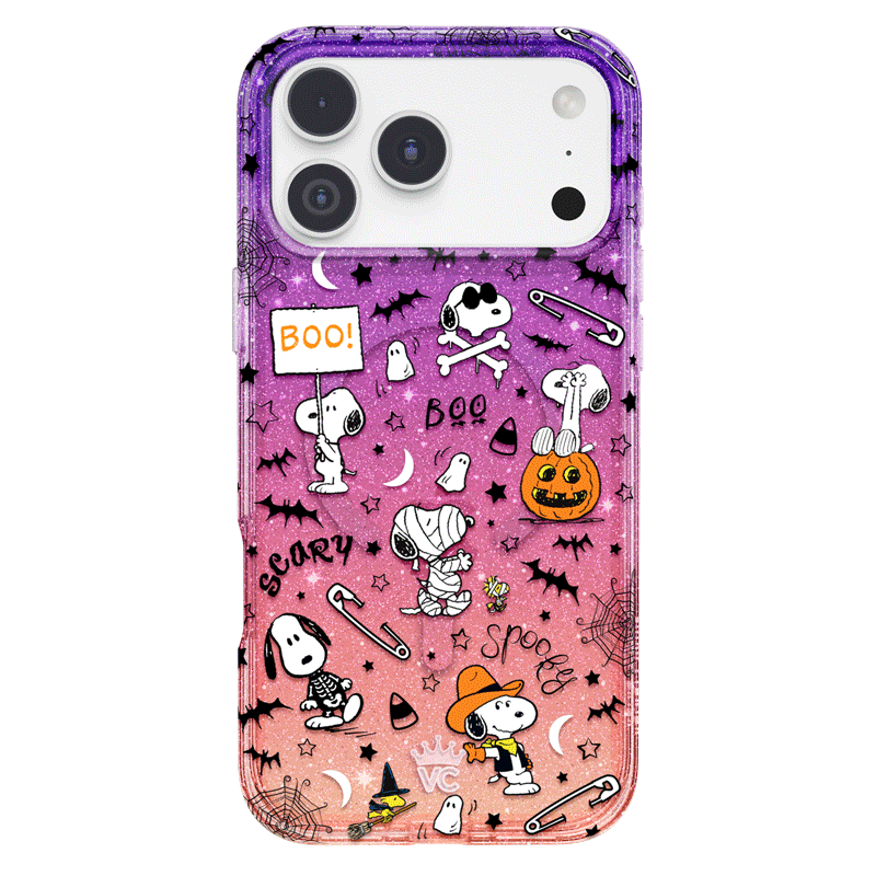 Snoopy Spooky Glitter iPhone Case