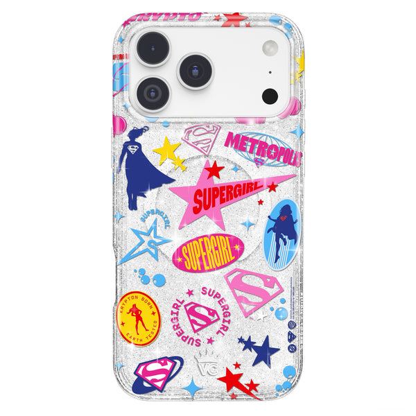 Supergirl Krypto Glitter iPhone Case