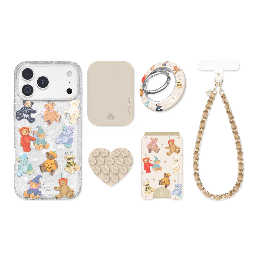 Teddy Scare Glitter iPhone Bundle Set