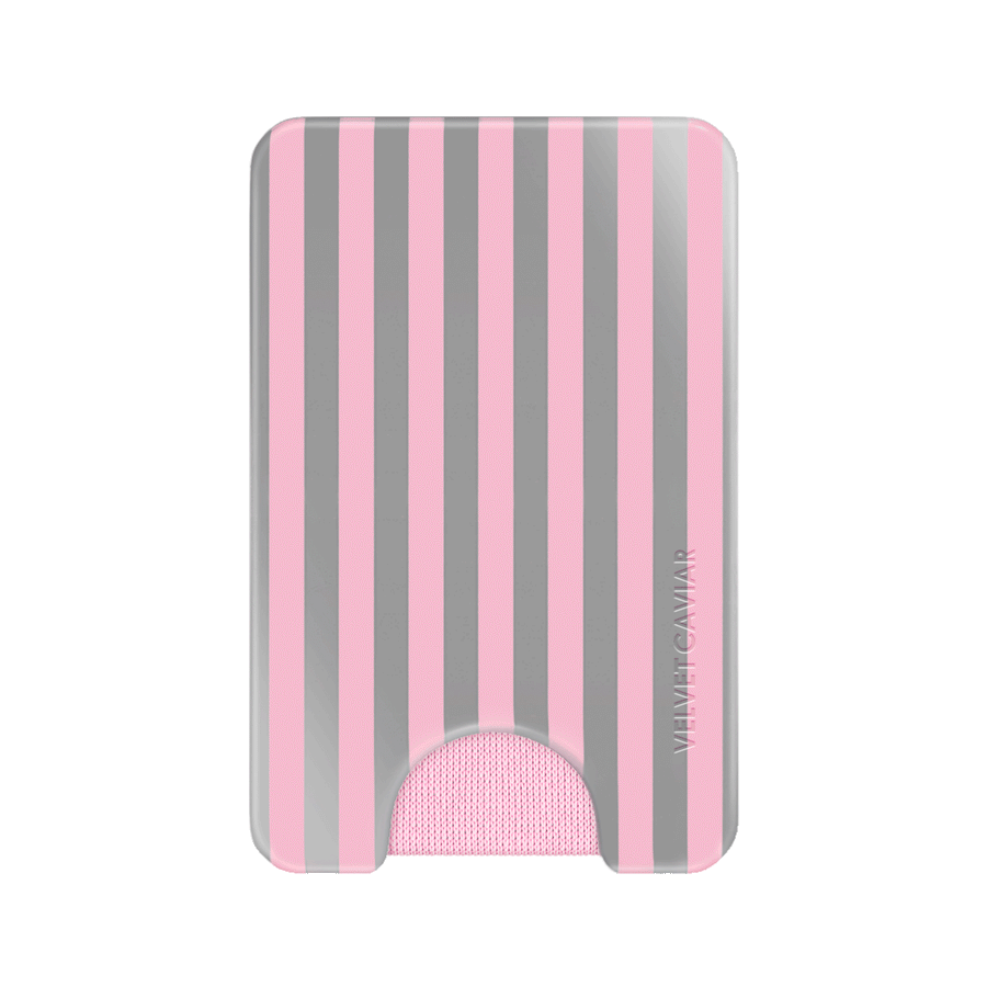 Pink Chrome Stripes MagSafe Wallet