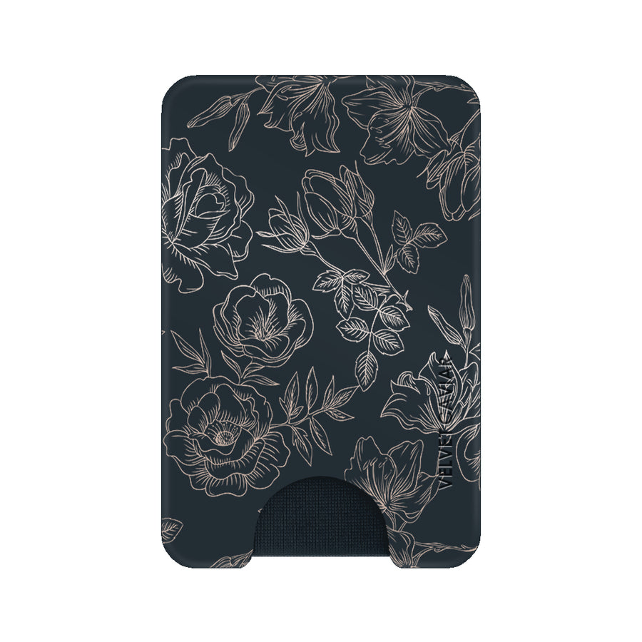 Floral Rose Gold Chrome MagSafe Wallet