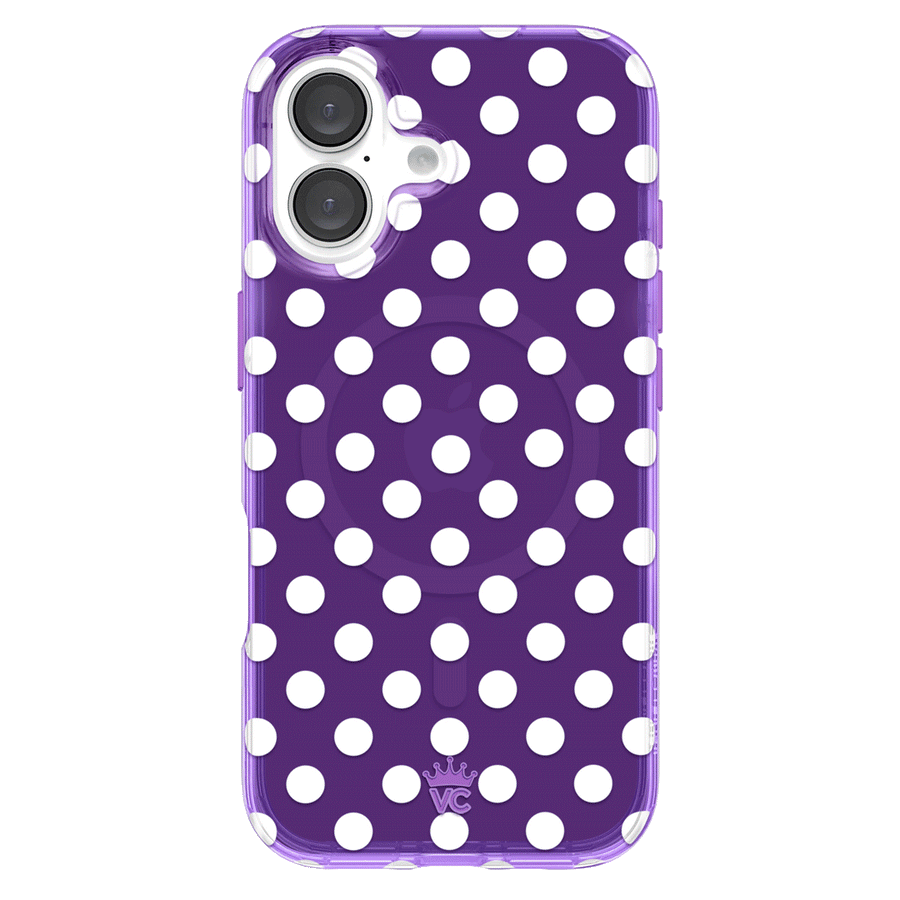 Violet Glow Polka Dot iPhone Case
