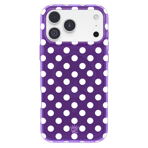 Violet Glow Polka Dot iPhone Case
