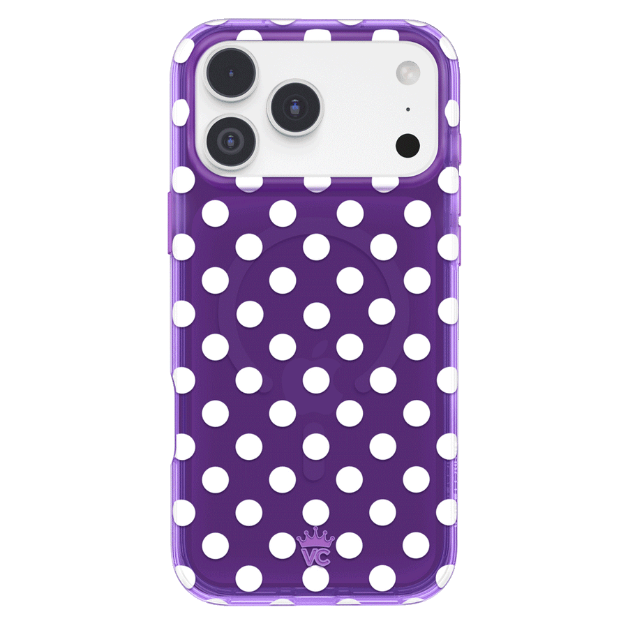 Violet Glow Polka Dot iPhone Case