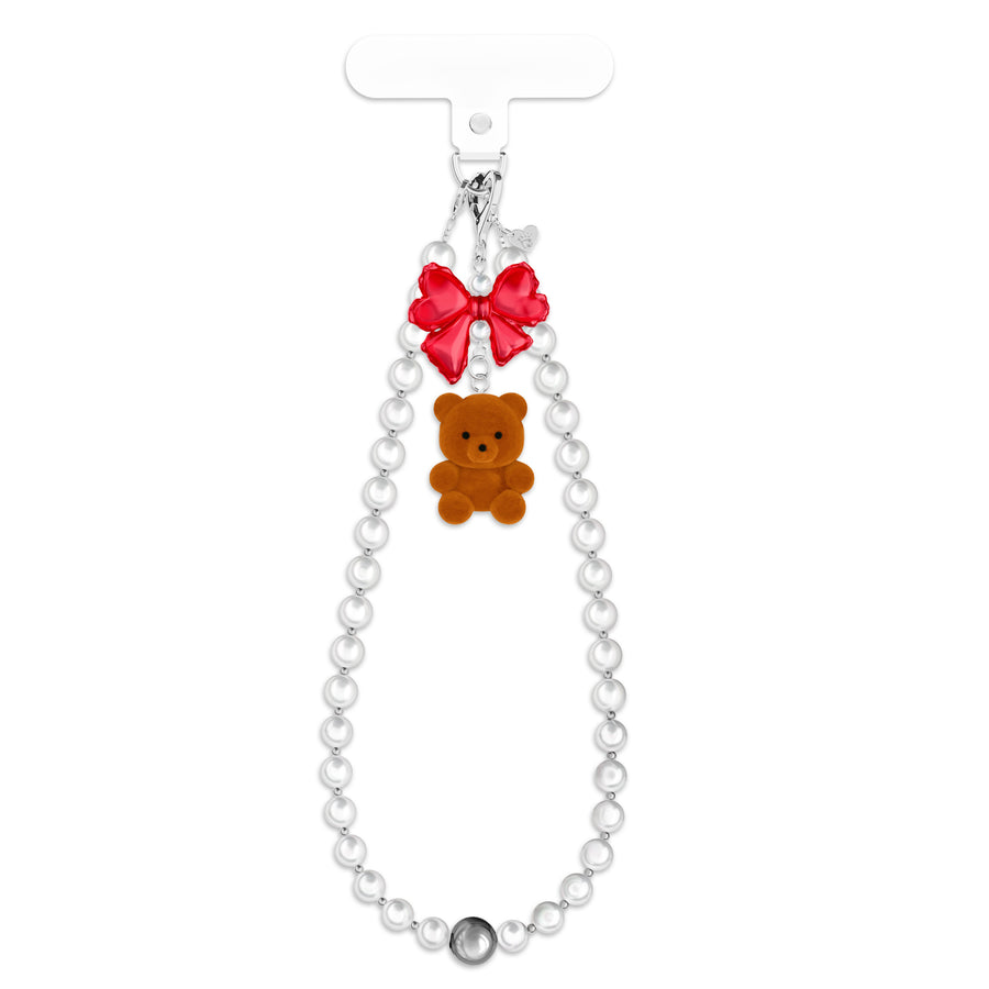 Winter Teddy Phone Charm