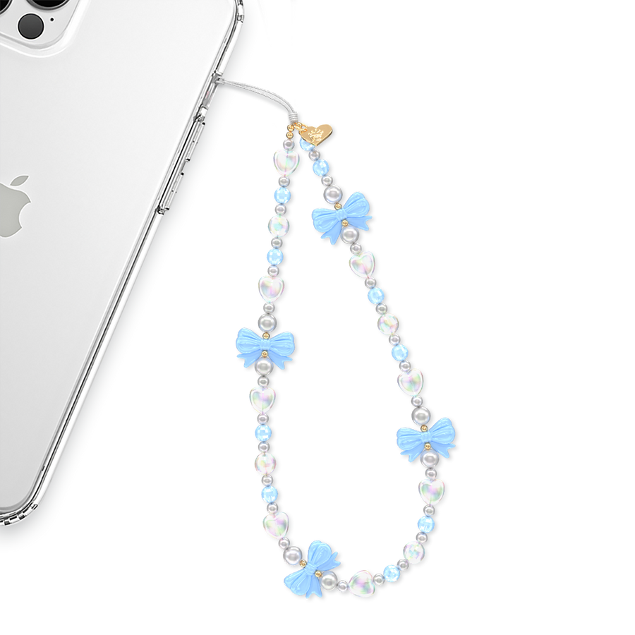 French Blue Bow Phone Charm