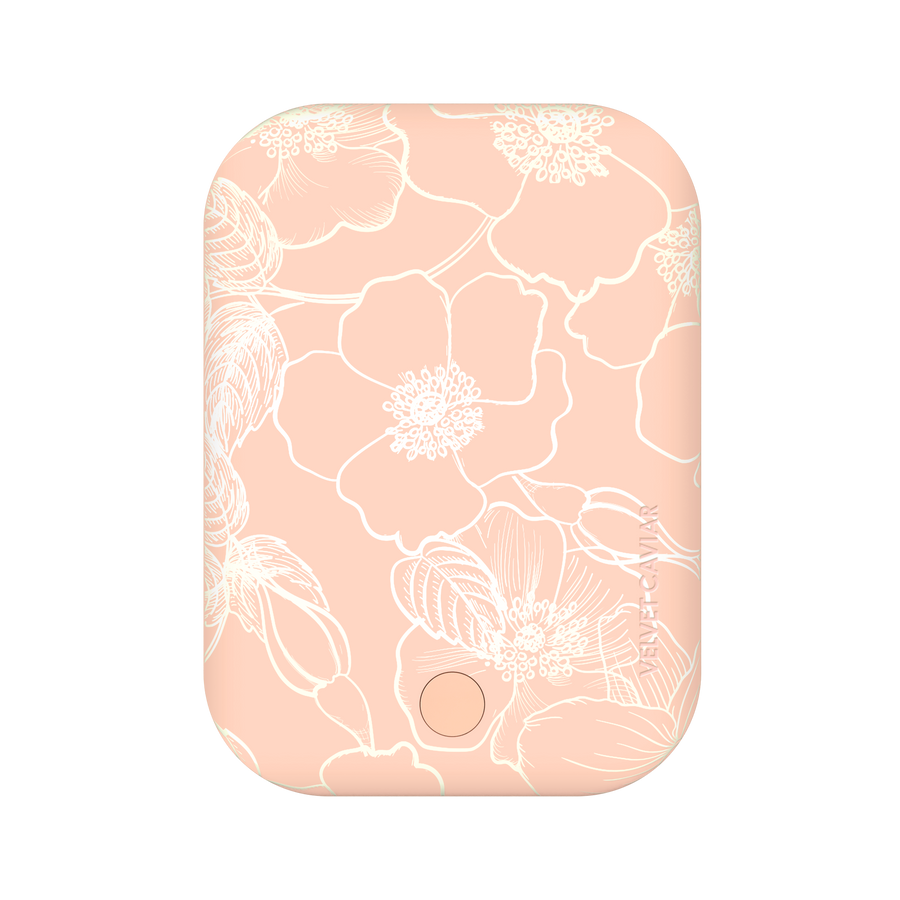 Peach Blossom Portable MagSafe Charger Power Pack