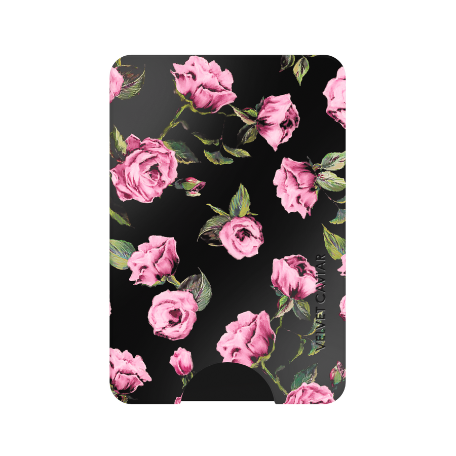 Pink Rose Floral MagSafe Wallet