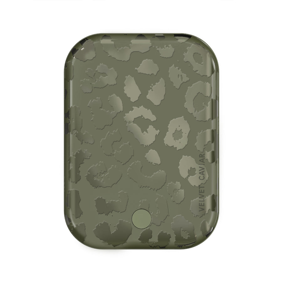Olive Leopard Portable MagSafe Charger Power Pack